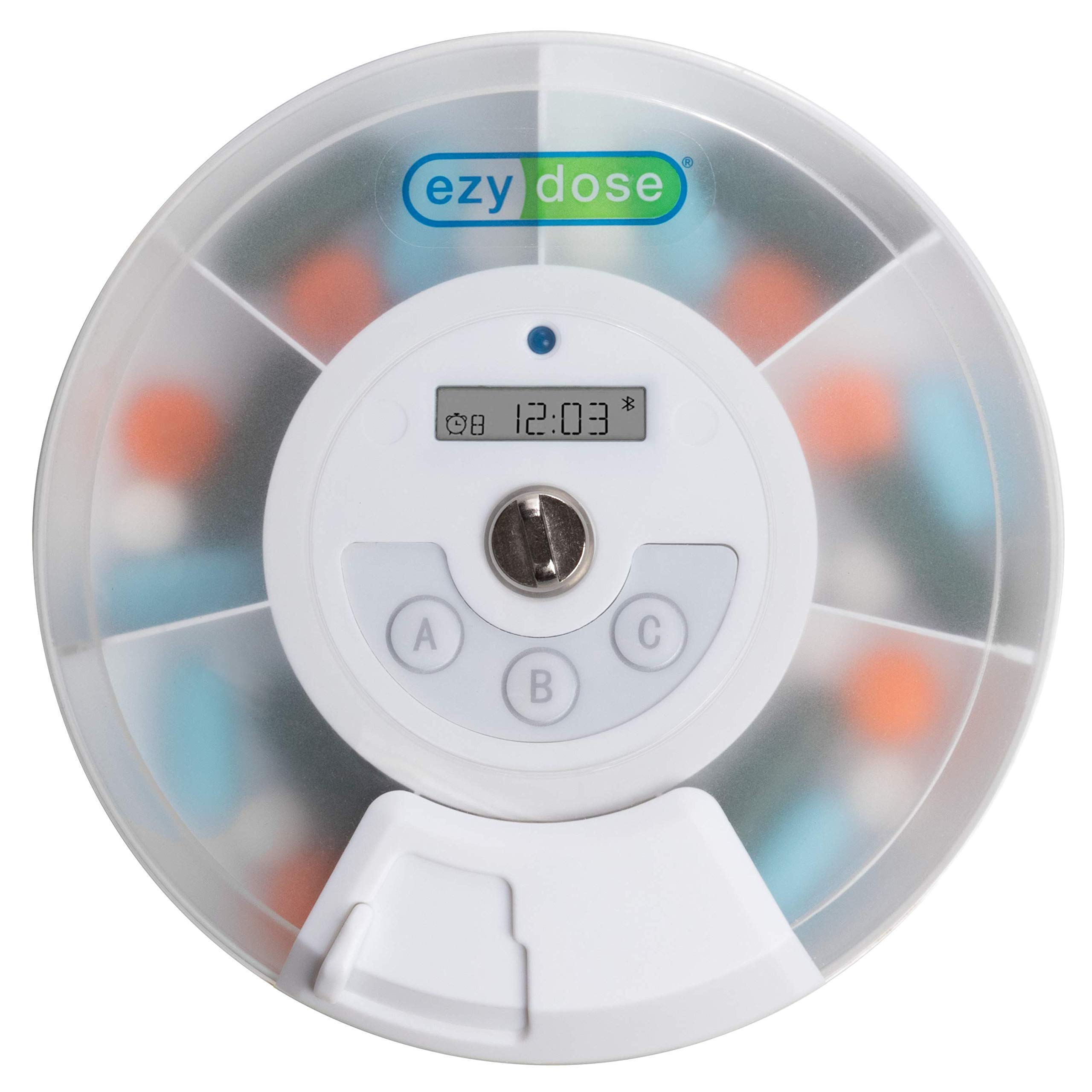 Ezy Dose (7-Day) Pill, Medicine, Vitamin Organizer Box | Weekly, Daily Planner | Bluetooth Enabled Reminders | Comes with 2 AAA Batteries