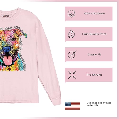 Miniatura 10 de Dean Russo Pets Art Pit Bull Camiseta de manga larga Todos tienen los mejores perros