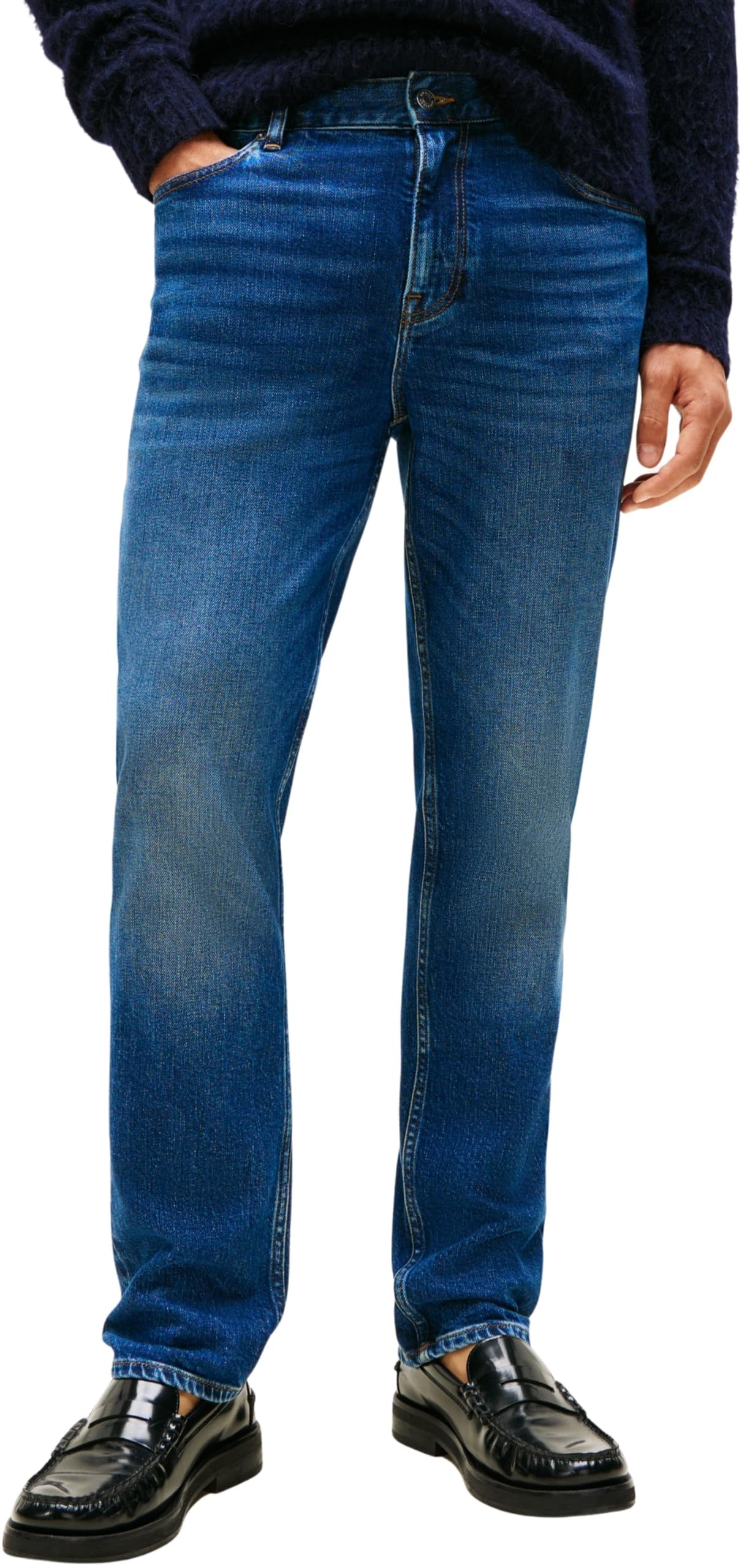 Tommy Hilfiger Men's Denton James Blue Straight Fit Jeans, Blue (James Blue), 36W/31L