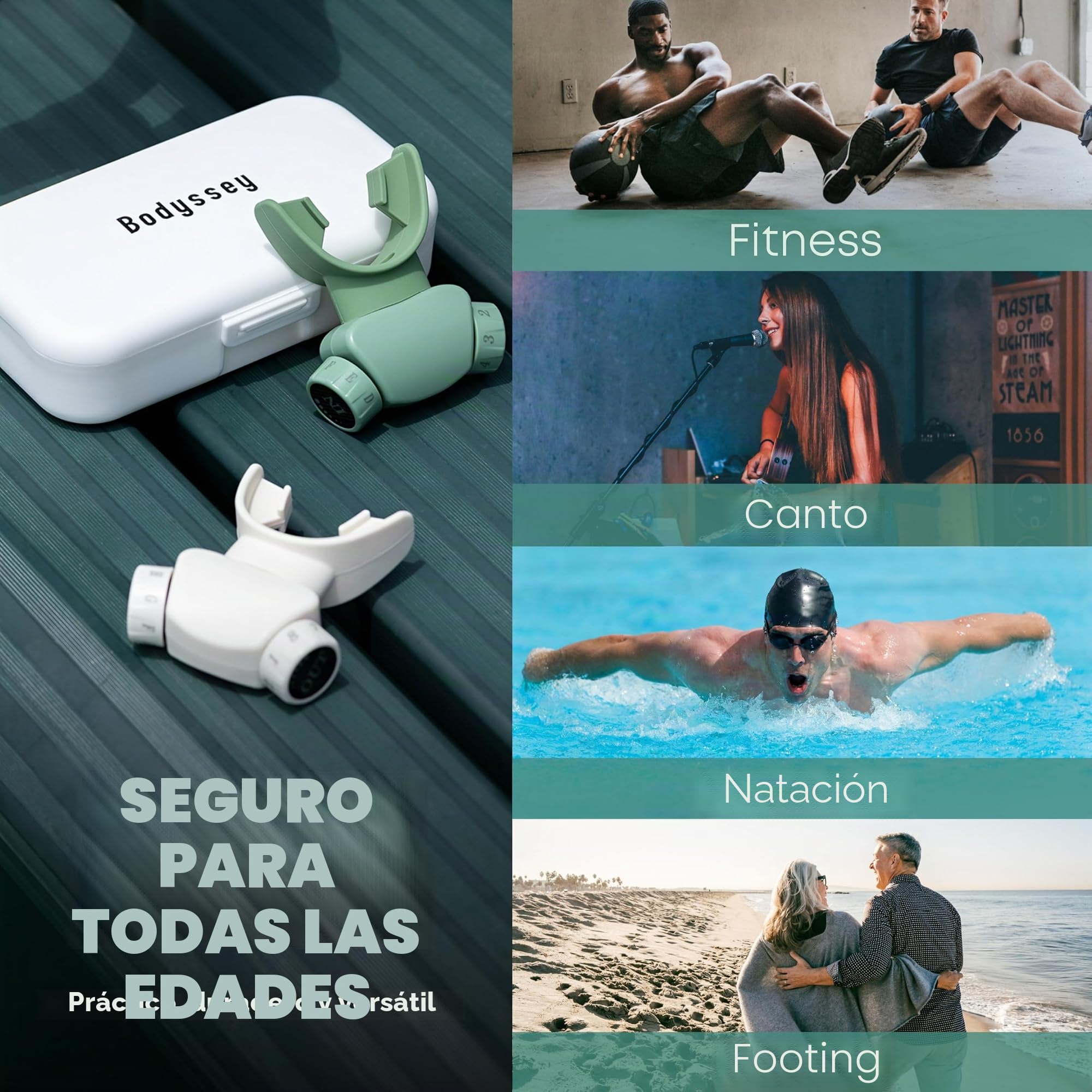 Entrenador respiratorio ajustable, dispositivo de ejercicio de respiración de mano con boquillas dobles, ajustes de resistencia independientes para mejorar las técnicas de respiración (negro
