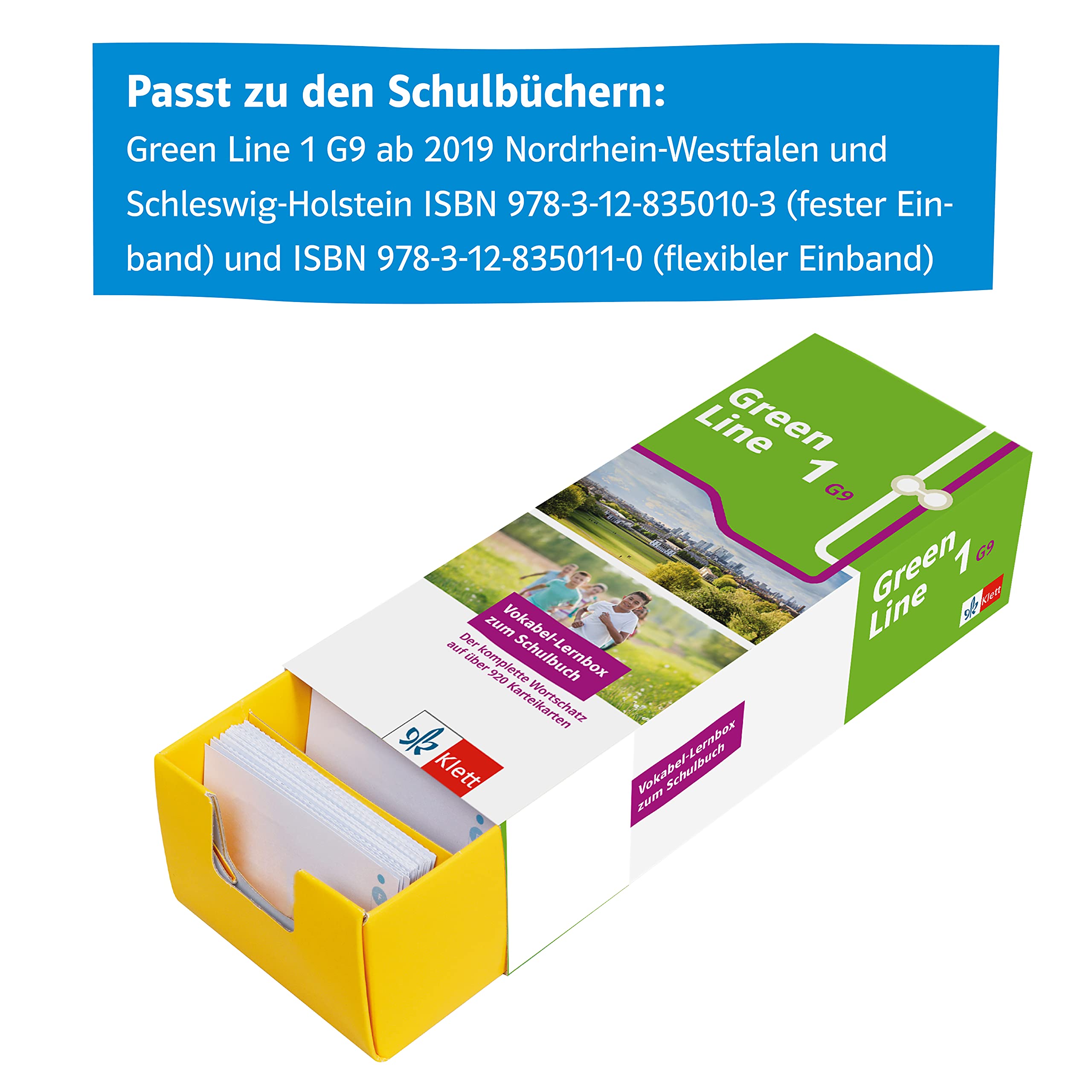Klett Green Line 1 G9 (Ausgabe ab 2019) Klasse 5 Vokabel-Lernbox zum Schulbuch: Englisch passend zum Lehrwerk üben (Green Line G9. Ausgabe ab 2019)