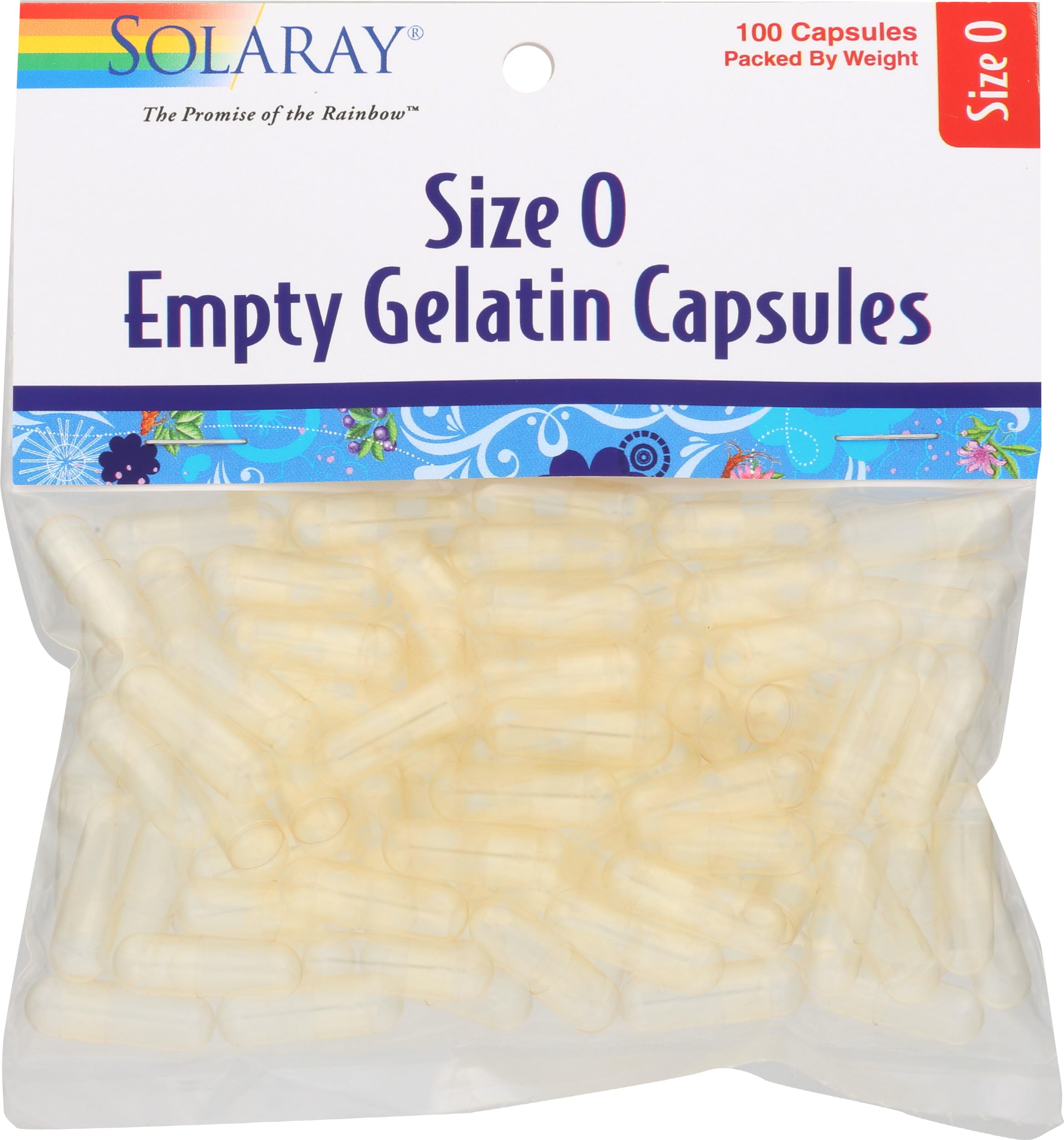 Solaray Empty Gelatin Capsules, Size 0, 100 Count 100 Count (Pack of 1)