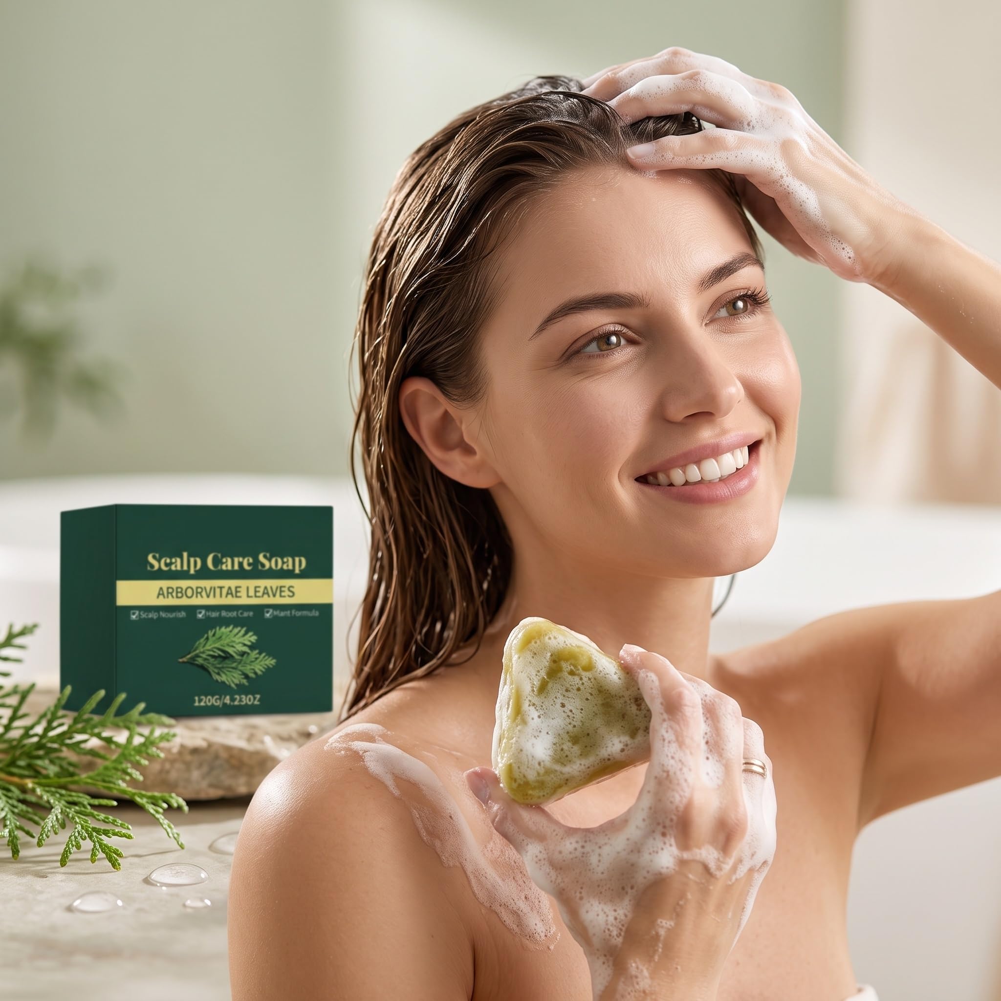 Nature Triangle Shampoo-Bar Frauen, Haarseife – glattes, frizzfreies (5PCS)