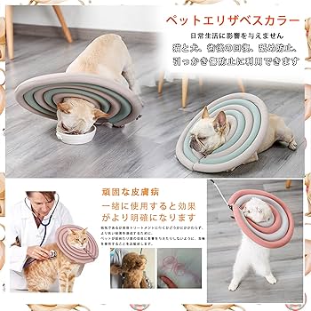 Amazon | JpGdn エリザベスカラー 猫用 犬用 ソフト 小型犬 去勢