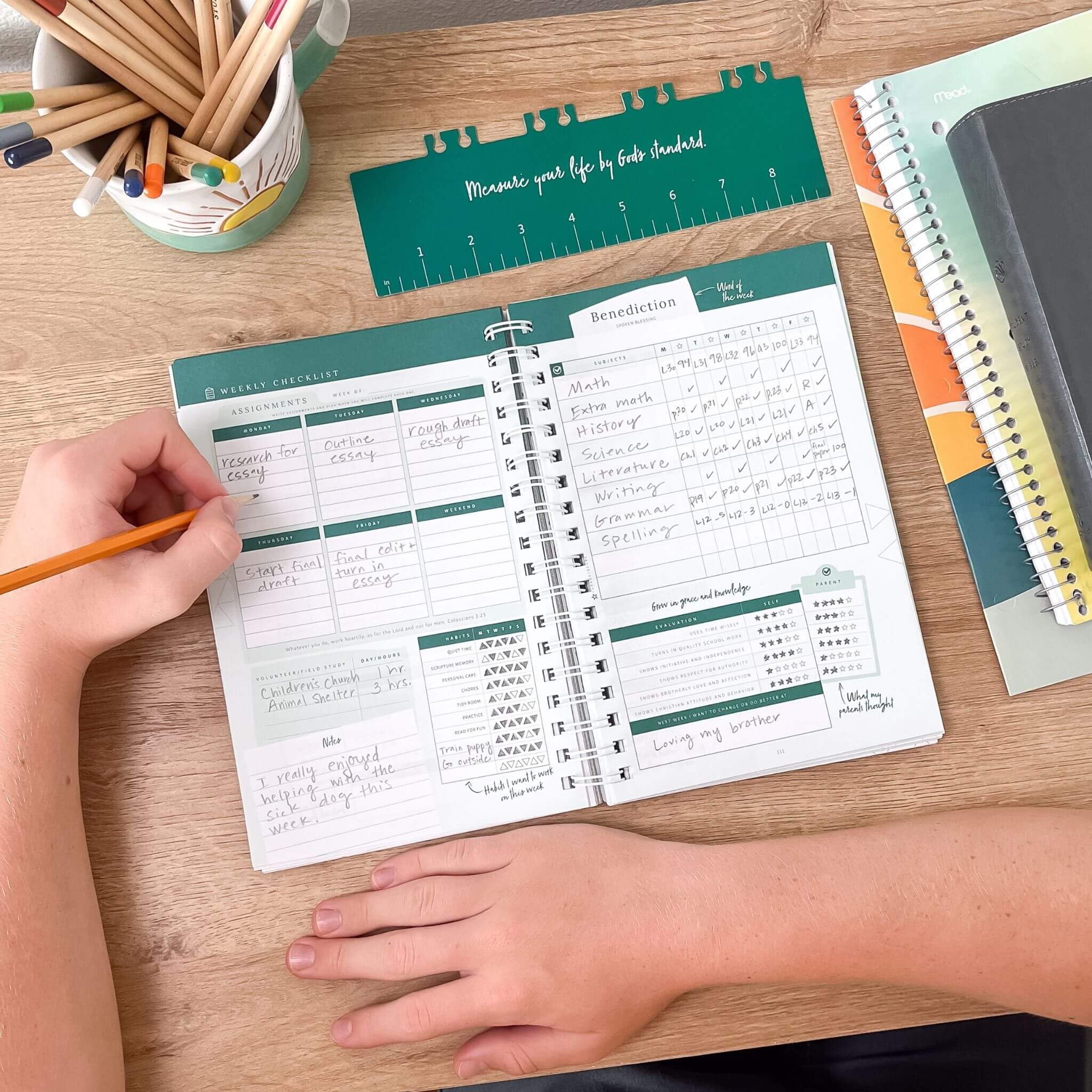 Planificateur d'école à domicile pour collège