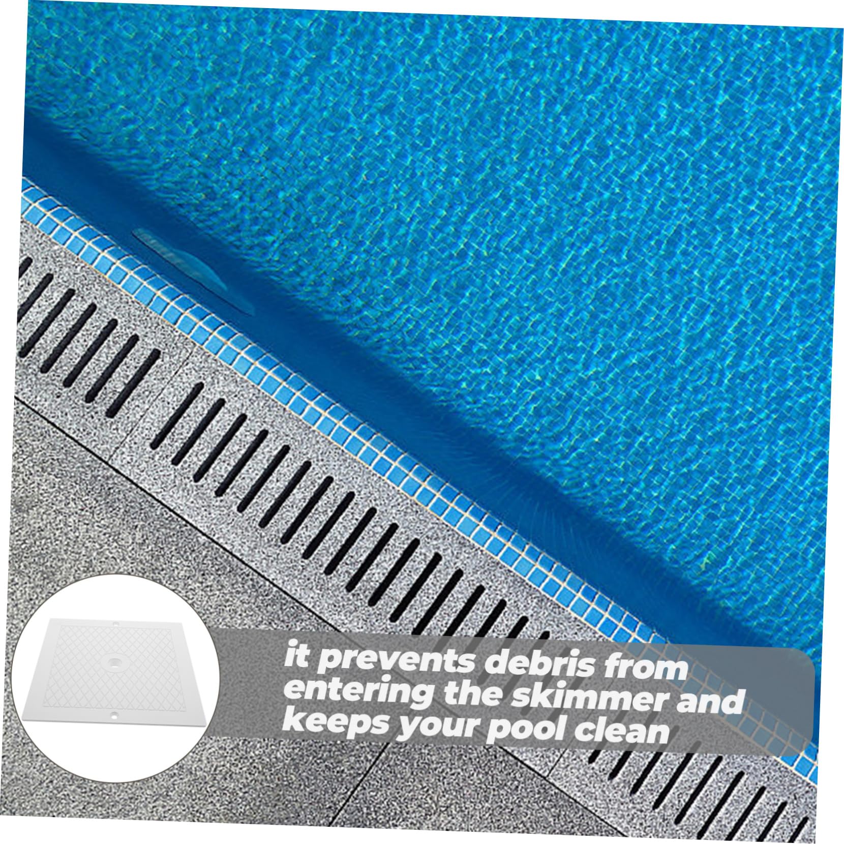 Cubierta de Skimmer Cuadrada 10 X10 para Piscina, Repuesto Compatible Modelo Sp1084, Tapa de Cubierta de Skimmer de Piscina Resistente PP para Mantenimiento y Protección