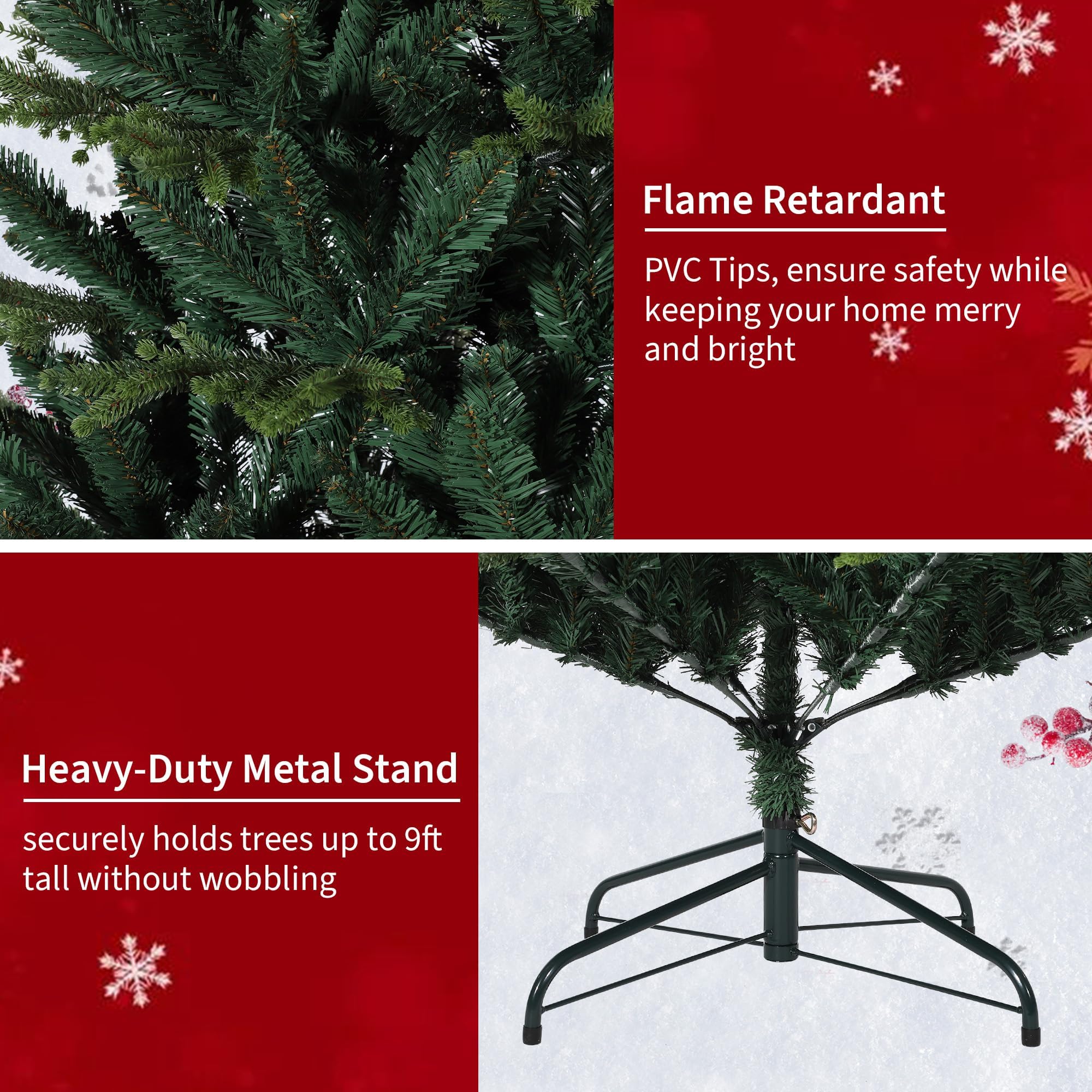 Zstar hochwertig künstlicher Weihnachtsbaum – 150 cm Nordfichte, dicht, aus PE/PVC, innovatives Schirmsystem, langlebig & nadelfrei, perfekte Dekoration – 5FT (Europe)
