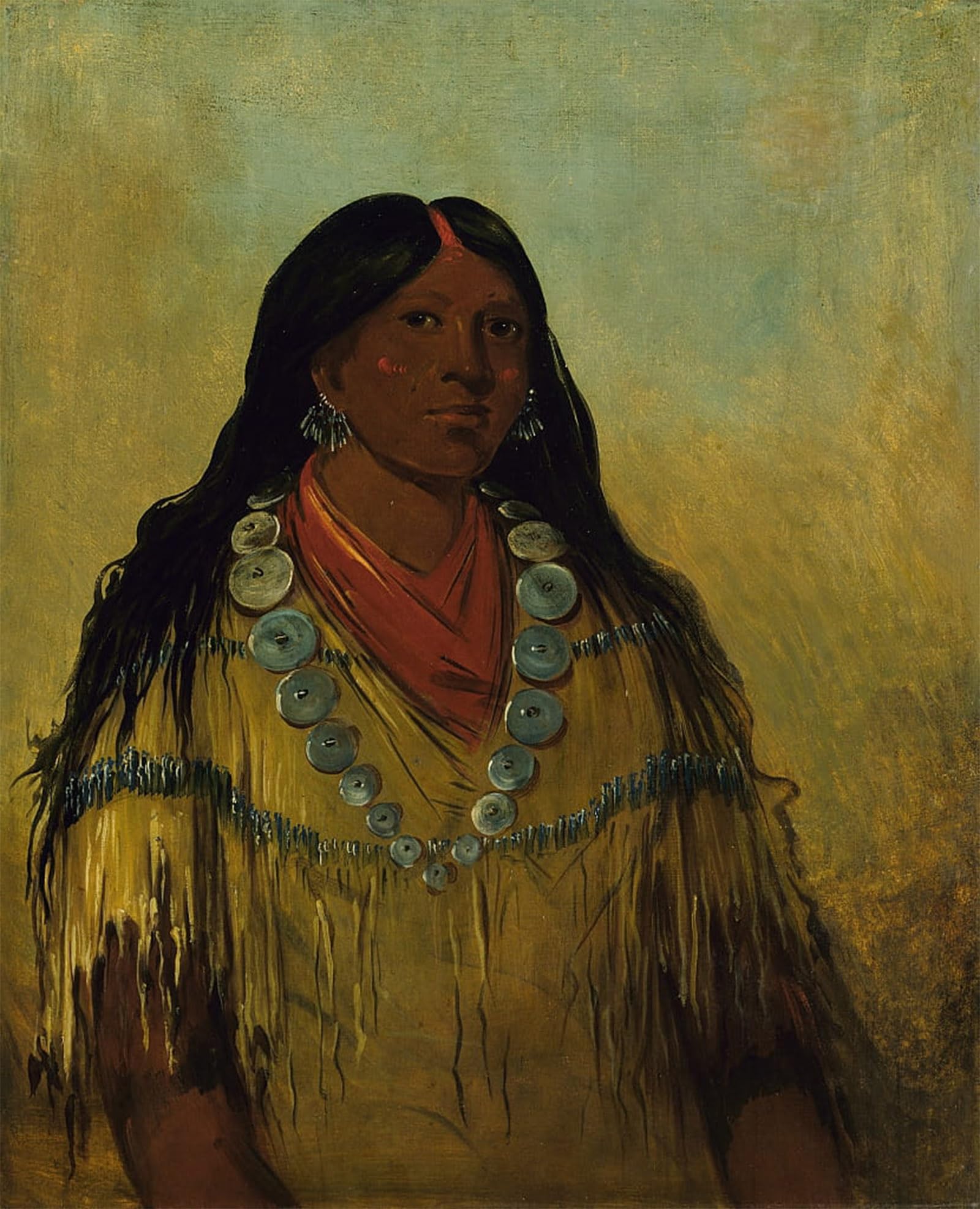ARTXLXXBN Famous Prints Artwork Pictures Poster Painting Art a Woman by George Catlin Artwork Landscape Pictures for Home Decor 60x90cm