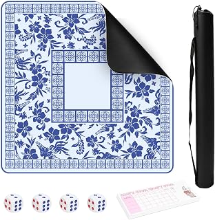 Mahjong Mat for Table 32.5''x32.5'' Non-Slip Noise Reduction Gaming Mat