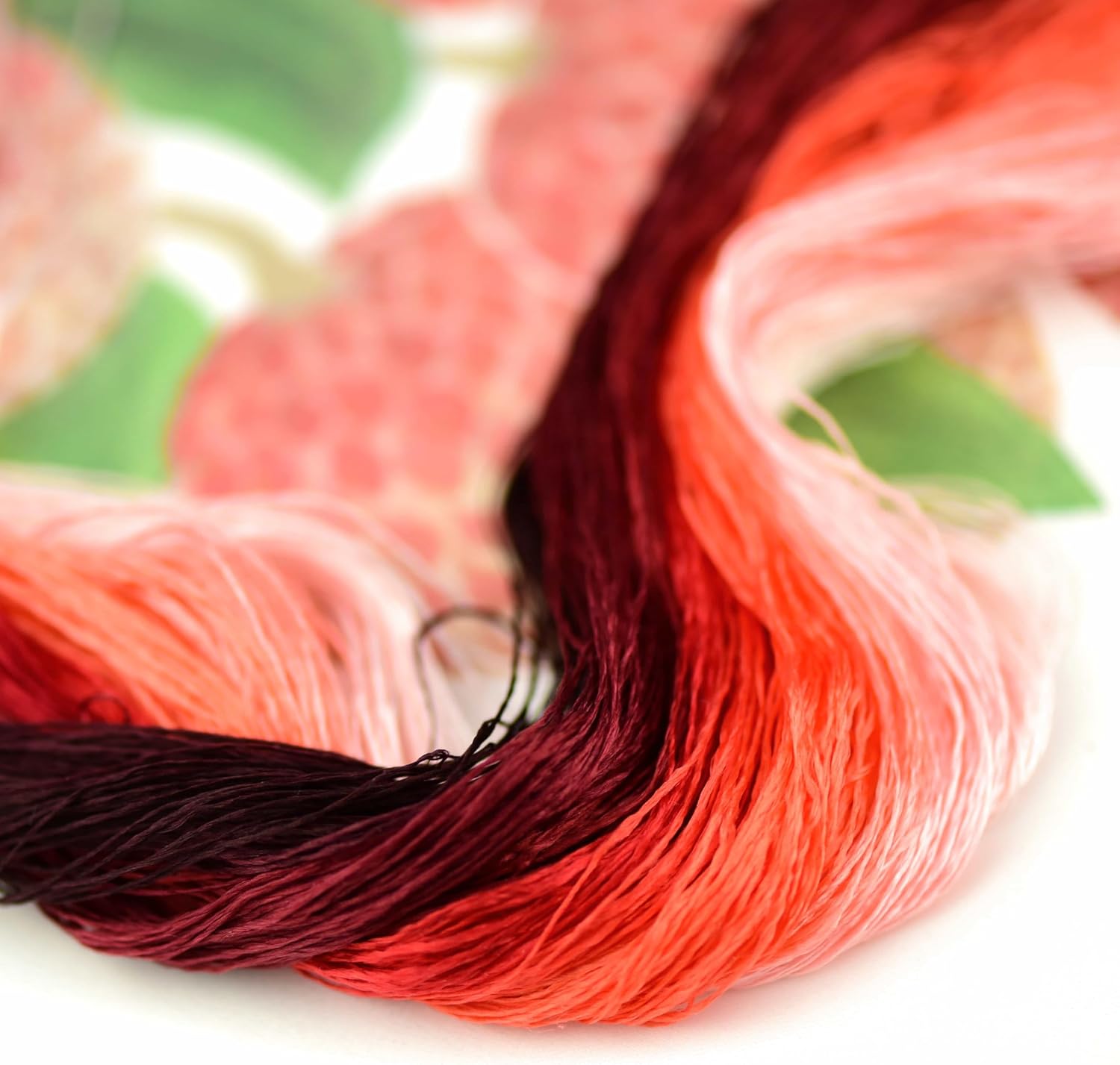 Natural Silk Thread – 13 Colors, 110m Each, Handmade Silk Embroidery Floss for Hand Embroidery, Cross-Stitch, and Needlework Projects