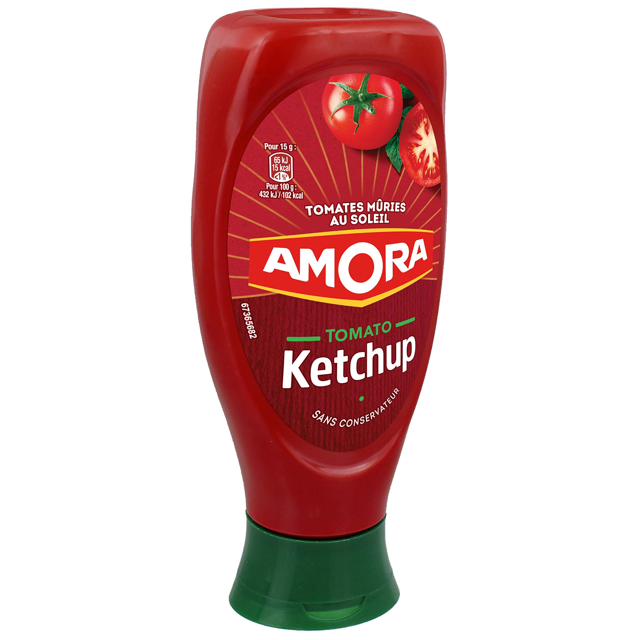 Amora, Ketchup Nature, sans conservateur (Lot de 12x550g)