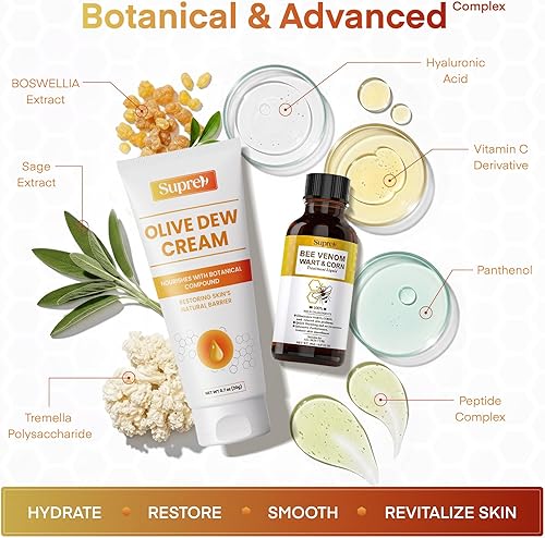 Miniatura 5 de SupreH Eliminador de verrugas de veneno de abeja de acción rápida Congelación de verrugas con ácido salicílico y crema de veneno de abeja -