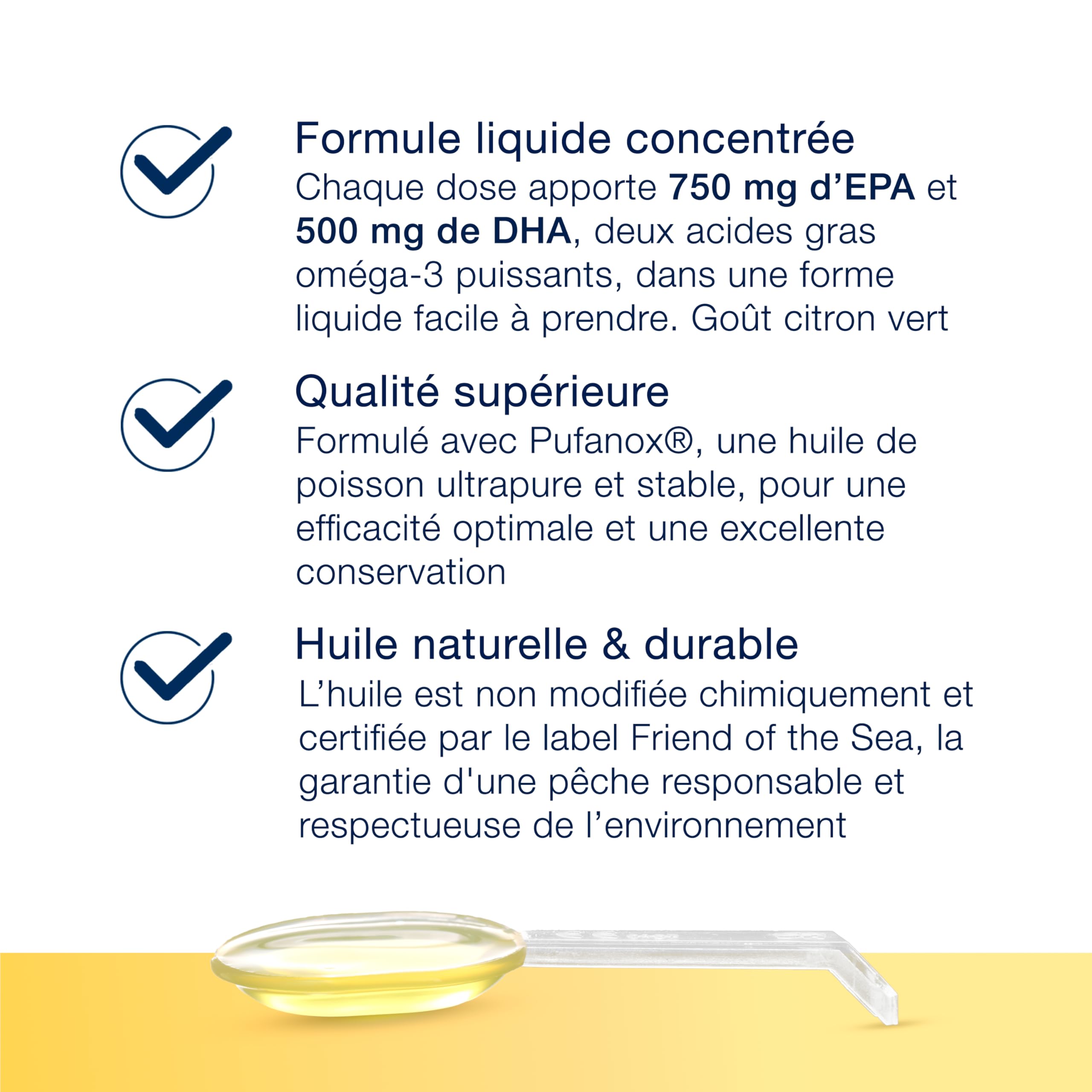 Metagenics Omegagenics Forte, Oméga 3, Haute Dose, Huile Poisson Liquide