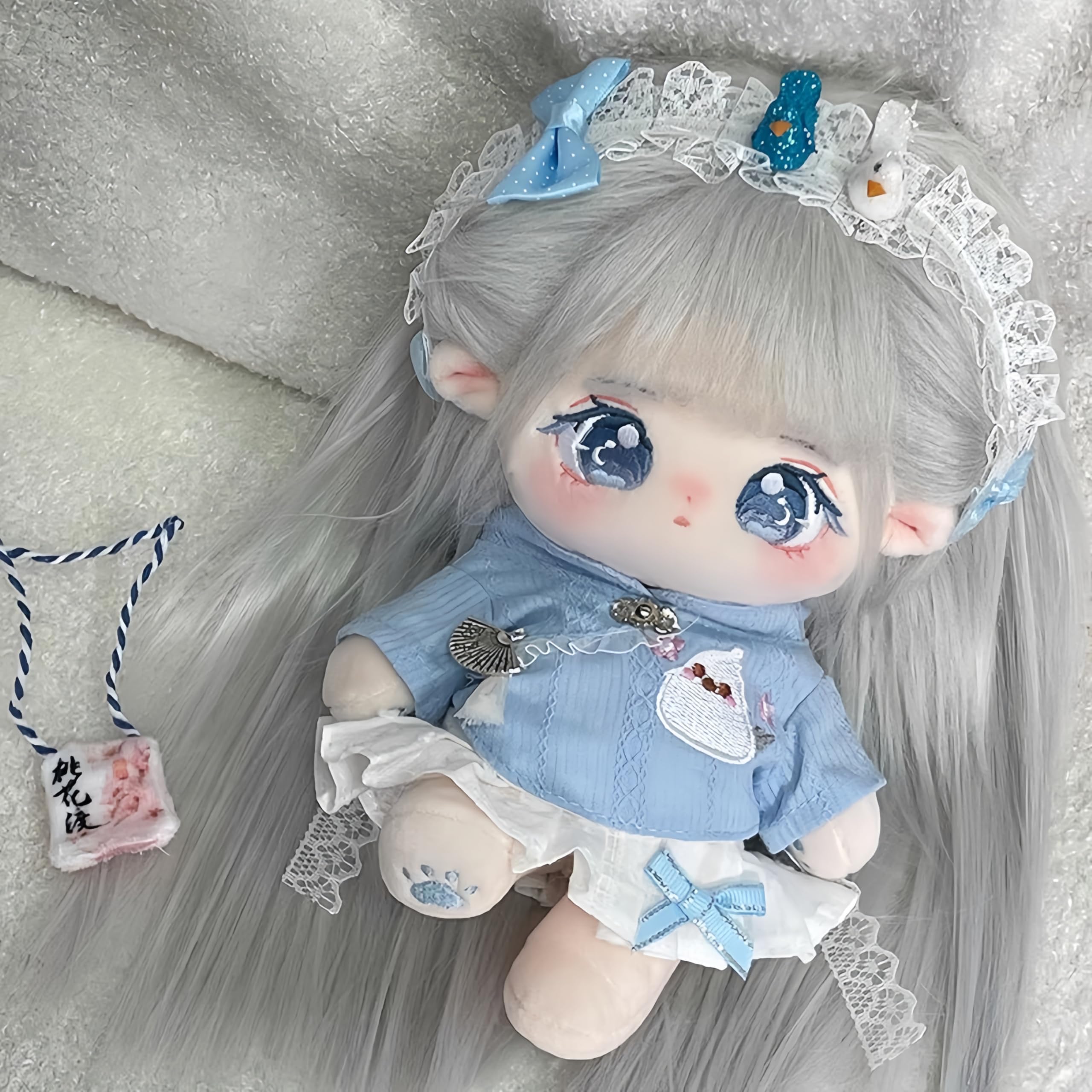 20cm plush doll with Skeleton,Cute Anime Cotton dolls,8 inch,Kawaii Dress up Collection Gift (F)
