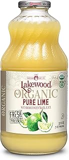 Lakewood Pure Lime, Fresh Pressed, 32 Fl Oz (Pack of 6)