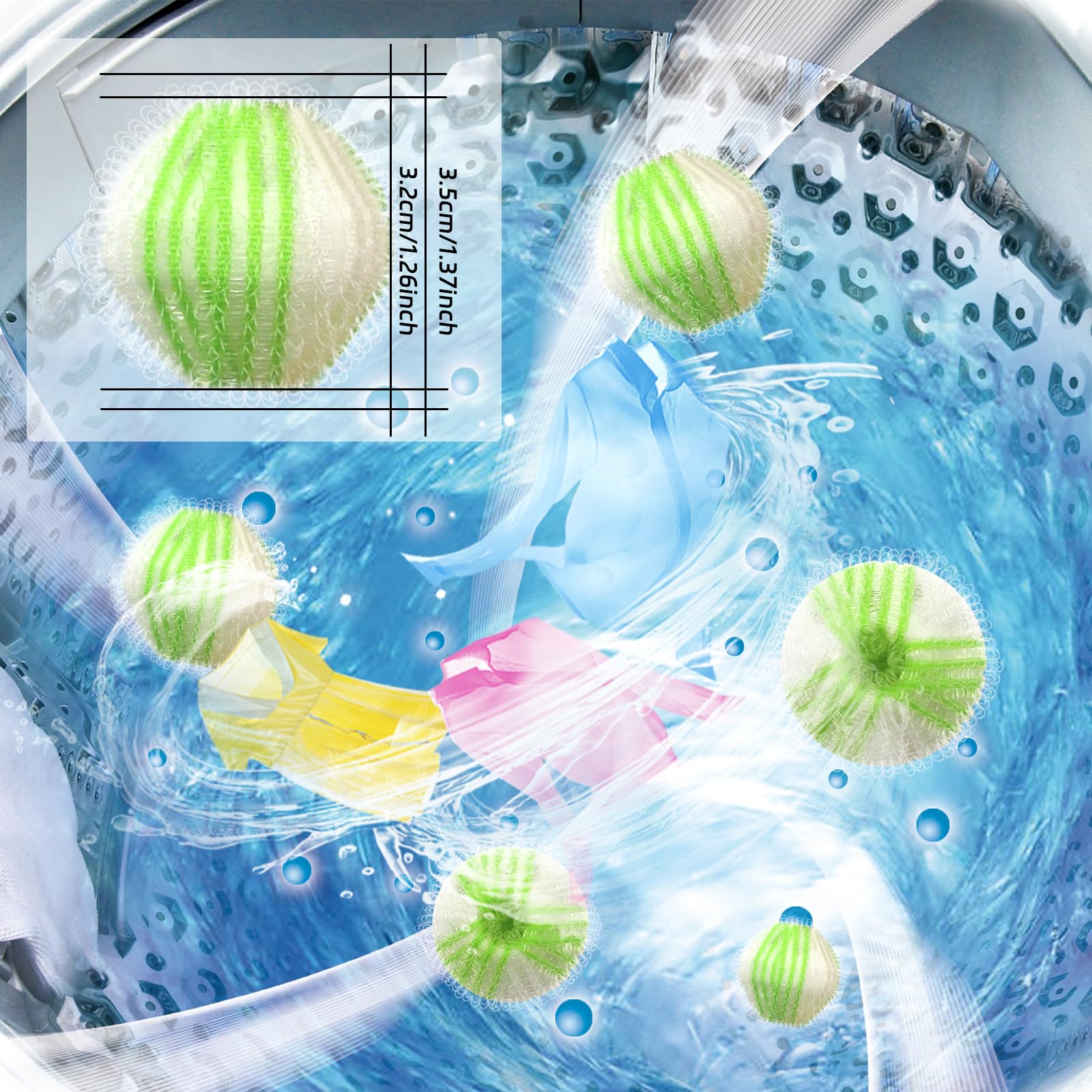 12 Palline Acchiappa Peli Per Lavatrice - Sfere Riutilizzabili Per Rimuovere Peli Di Animali E Lanugine Dal Bucato