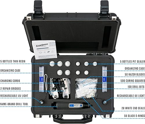 Miniatura 2 de Clearshield - Kit de reparación de parabrisas - reparación de parabrisas - Kit de reparación de grietas de parabrisas - Profesional - Kit de