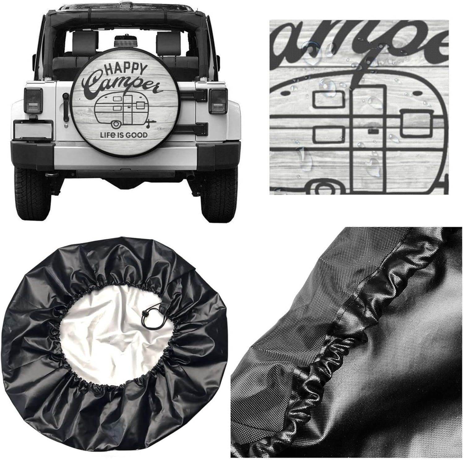 Siski Life Spare Tire Cover Wheel Protectors Weatherproof Universal for Trailer Rv SUV Truck Camper Travel Trailer (14" fits for tire Diameter 60-69cm/23.6-27in) : Automotive