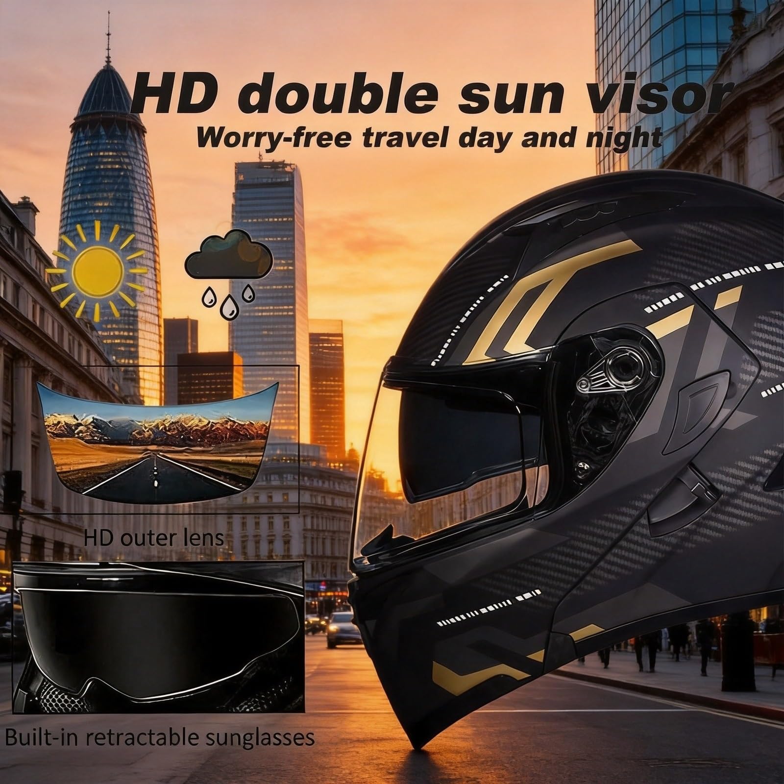 Kask Motocyklowy Integralny ECE 22.06 Retro 3/4 dla Kobiet Mężczyzn Skuter Kask Otwarty z Podwójną Szybą Mikrometryczne Zapięcie 7-Stopniowe Skrzydła Płomienie Różowy Czerwony(1,L(59~60cm))