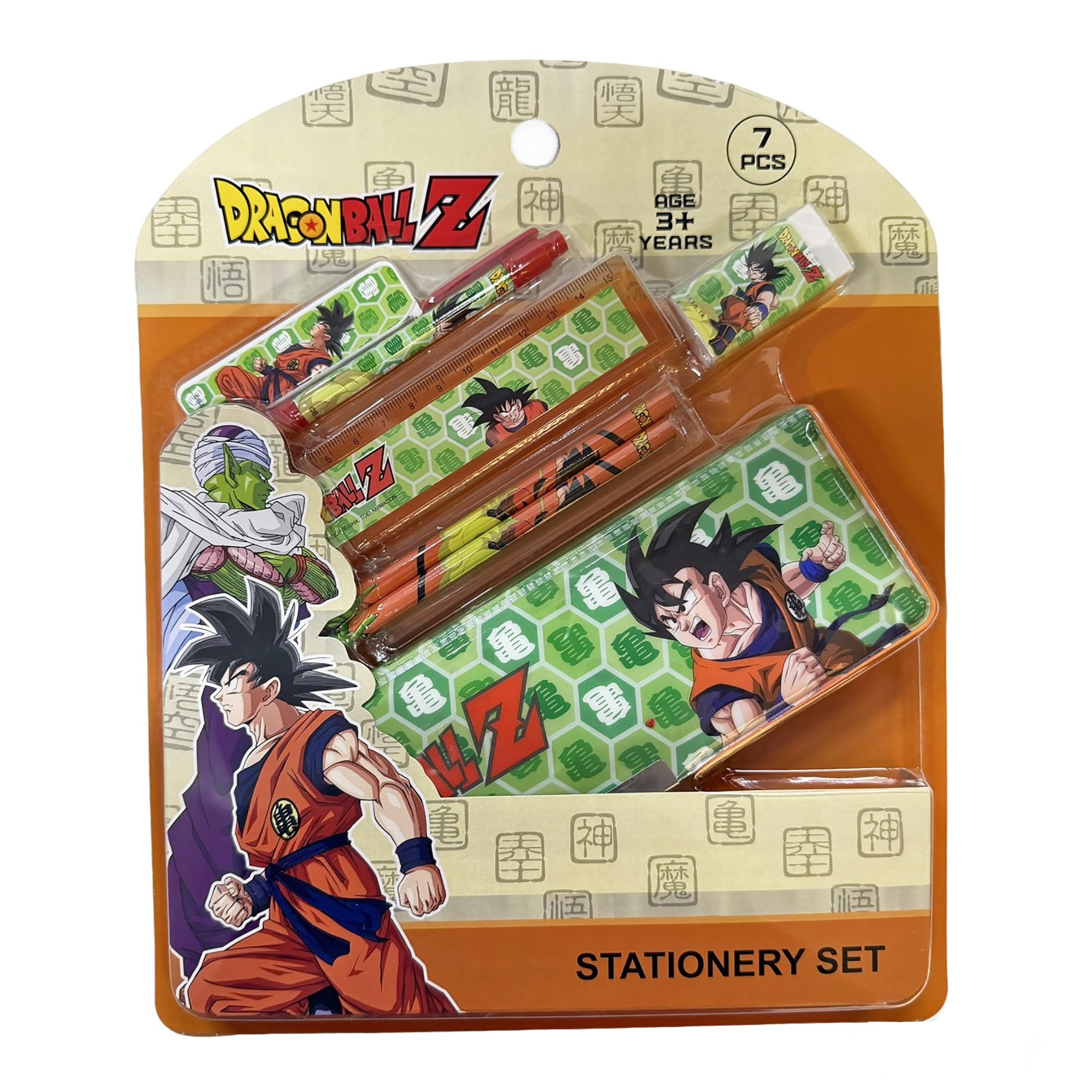Dragon Ball Z Kids 7 pcs Stationery Kit – Pen, Pencils, Ruler, Eraser, Pencil Box, Sharpener – School & Office Essentials-picture-32
