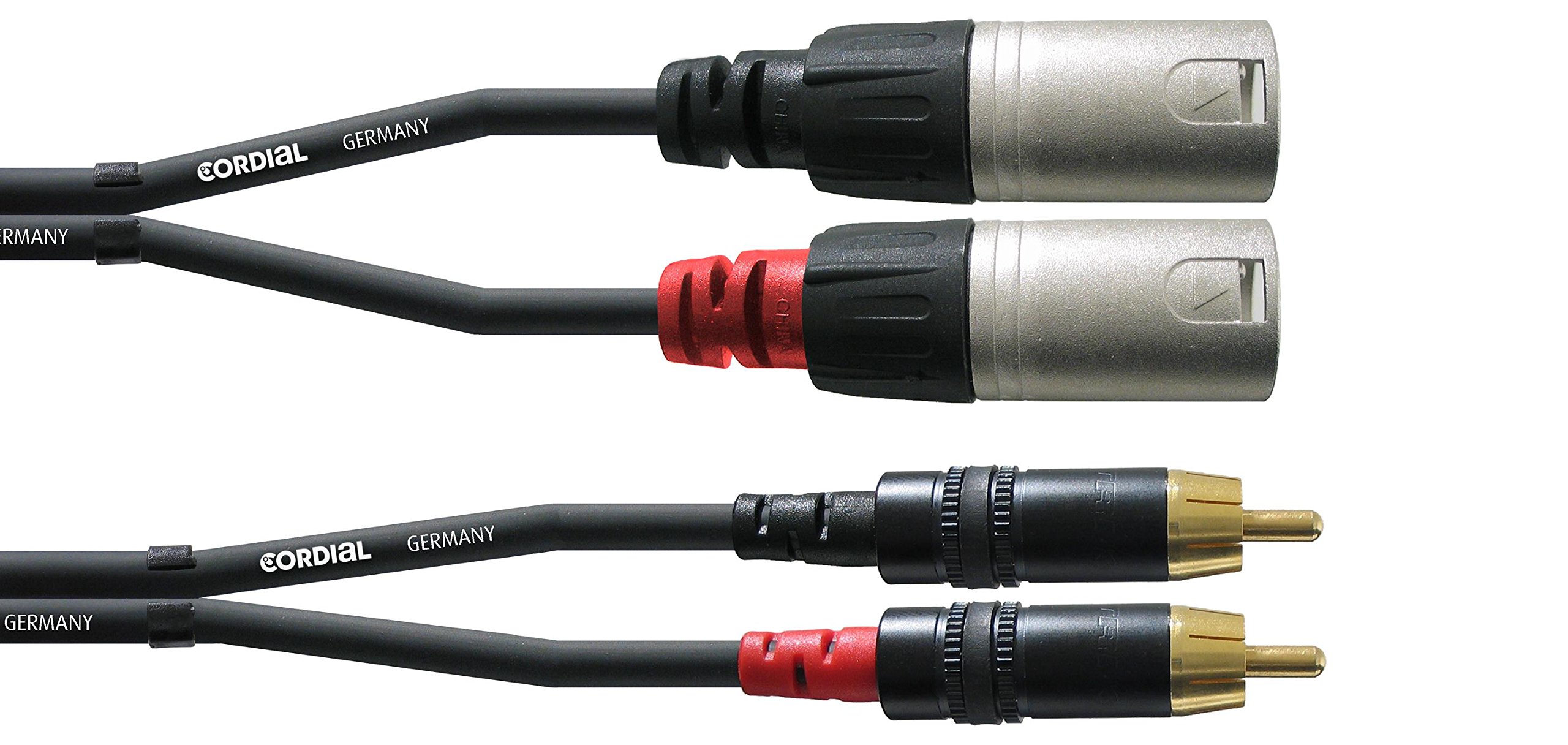 CORDIAL-Doppel-XLR-Stecker auf RCA-Audiokabel 1,5 m