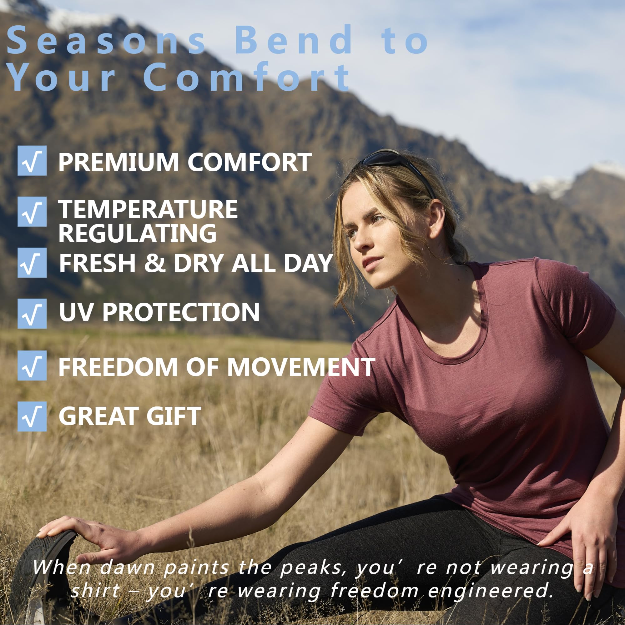 MERINNOVATION Merinowolle T-Shirt Damen Wandern und Outdoor Atmungsaktiv und Geruchsneutral Merino Unterwäsche Base Layer + Merinowolle Socks Size XL Forest Green