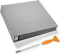 Vista 8 de Álbum autoadhesivo para fotos de 3x5, 4x6, 5x7, 6x8, 8x10, 8.5x 11 u 11x10.6 pulgadas, 40 páginas, de 11 x 10.6 pulgadas, tapa de lino, bricolaje