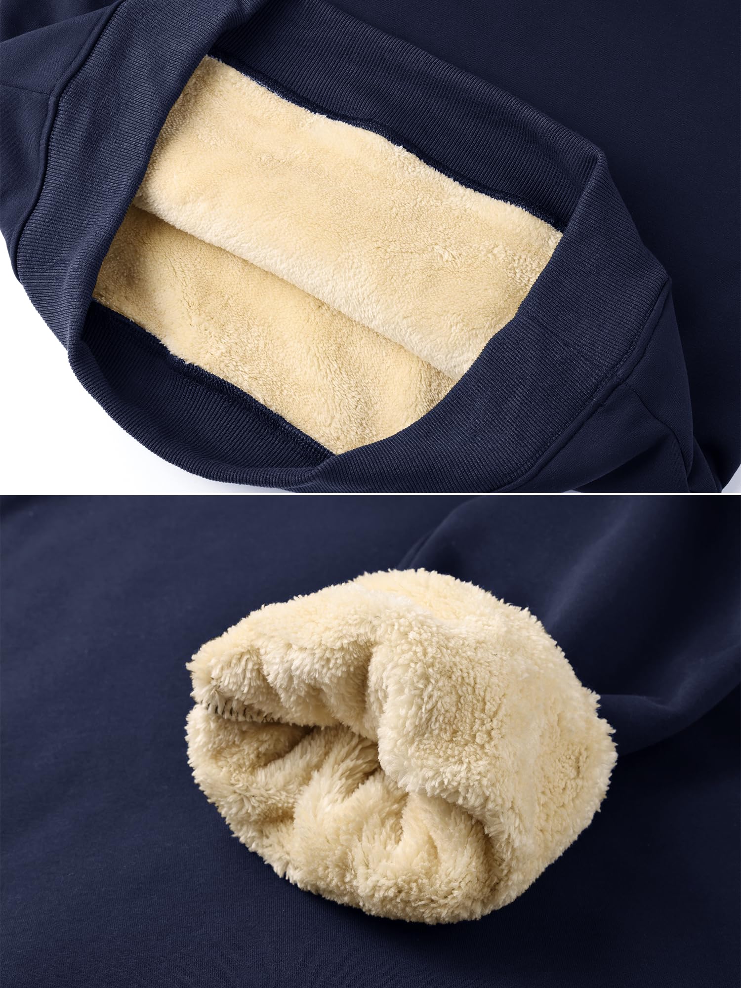 Tansozer Hombres Sherpa Forrado Chaqueta con Capucha Sudaderas Térmicas con Bolsillos