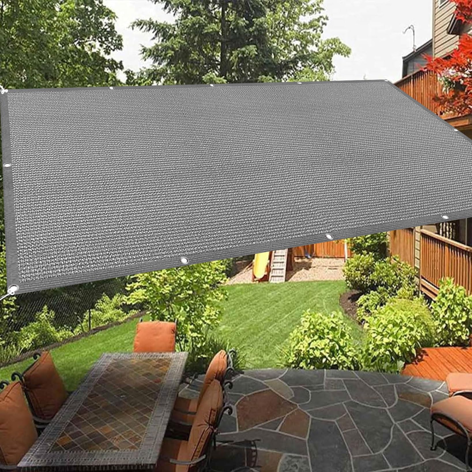 Tovaglia Da Giardino Impermeabile Con Rifiniture Pom Pom - Foto 5