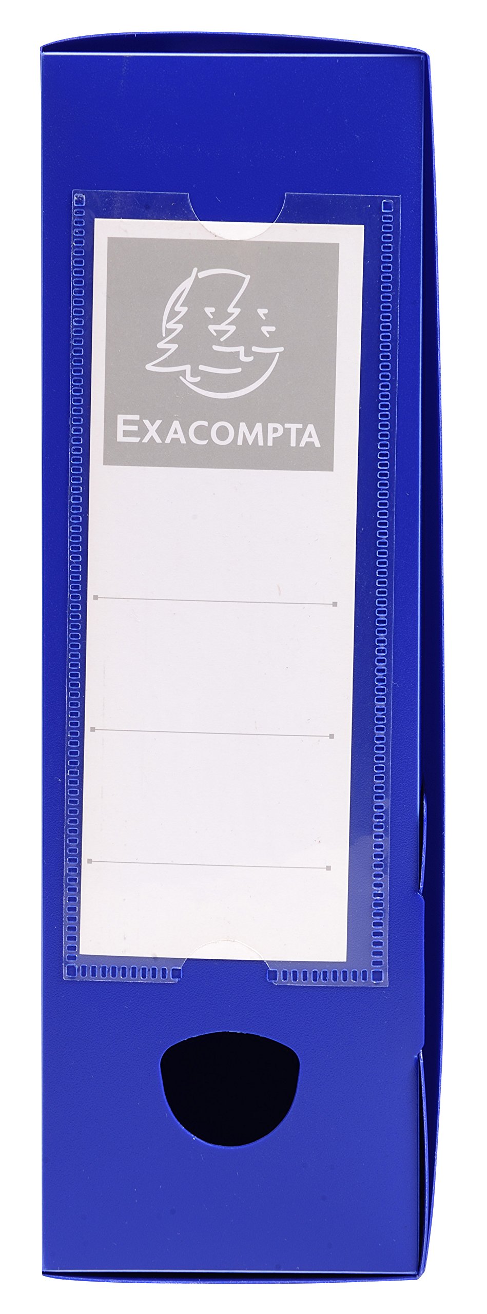 Exacompta - Ref. 59832E - 10 snap-on filing boxes 80mm back opaque 7/10th polypropylene - blue, Pack of 10 - Image 2