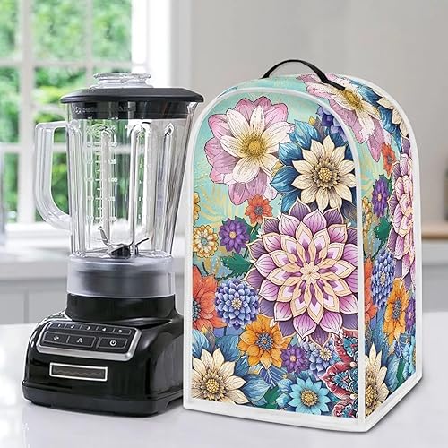 Vista 117 de Cubiertas de licuadora con diseño de poste de girasol, cubierta a prueba de polvo con asa, lavable para cocina, universal, para procesador de Cartel