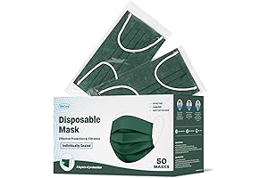 WECARE Disposable Face Masks: Essential Protection in Dark Green