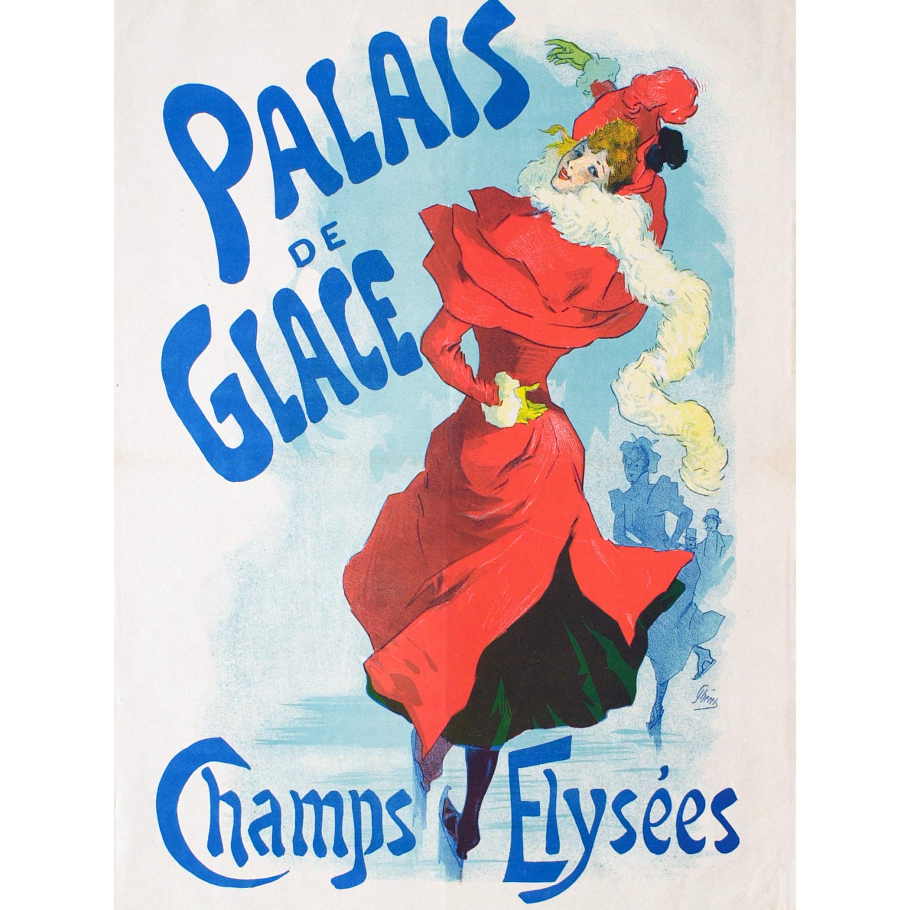 Artery8 Cheret Palais De Glace Champs Elysees Ice Palace Premium Wall Art Canvas Print 18X24 Inch
