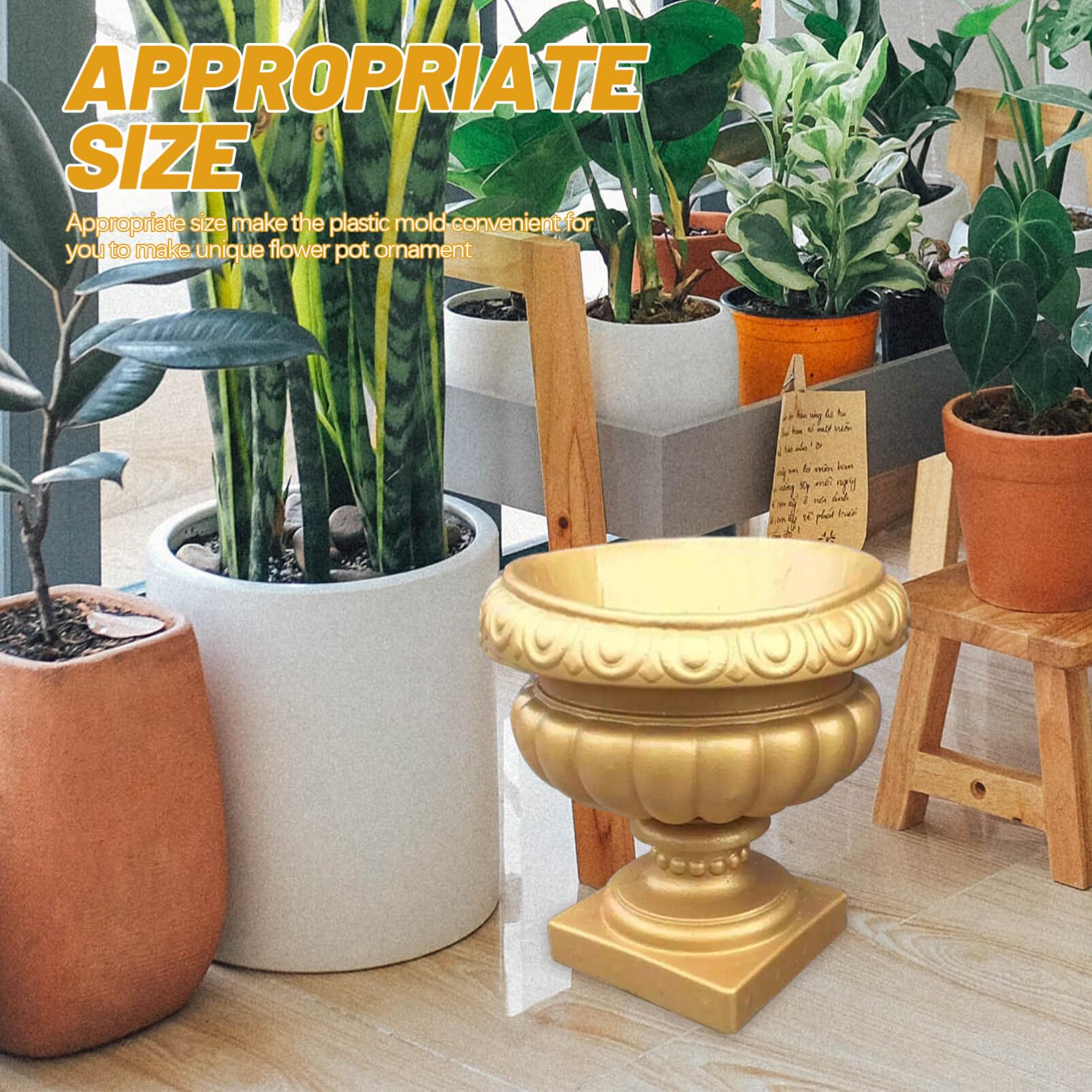 Yardwe Molde Lavable Estilo Maceta Diseño Europeo para de Romana de Columna Plástico Reutilizable Decorativas y para Manualidades DIY y Jardineras