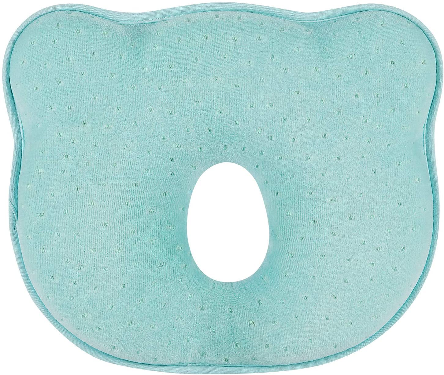 HONGMING Baby Head Shaping Pillow Baby Pillow 3D Memory Foam Pillow for Infants and Newborn Baby, Neck Support (0-12 Months) (Blue)