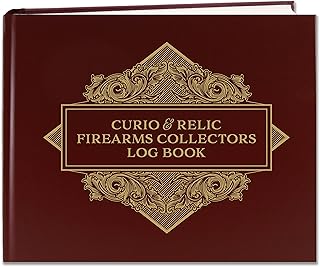 BookFactory C&R FFL 03 Bound Book/Gun Collector Log Books/Curio & Relics Bound Book 8 7/8'' x 7”- 72 Pgs, New Burgundy Imitation Leather, Section Sewn Hardbound (Made in USA)