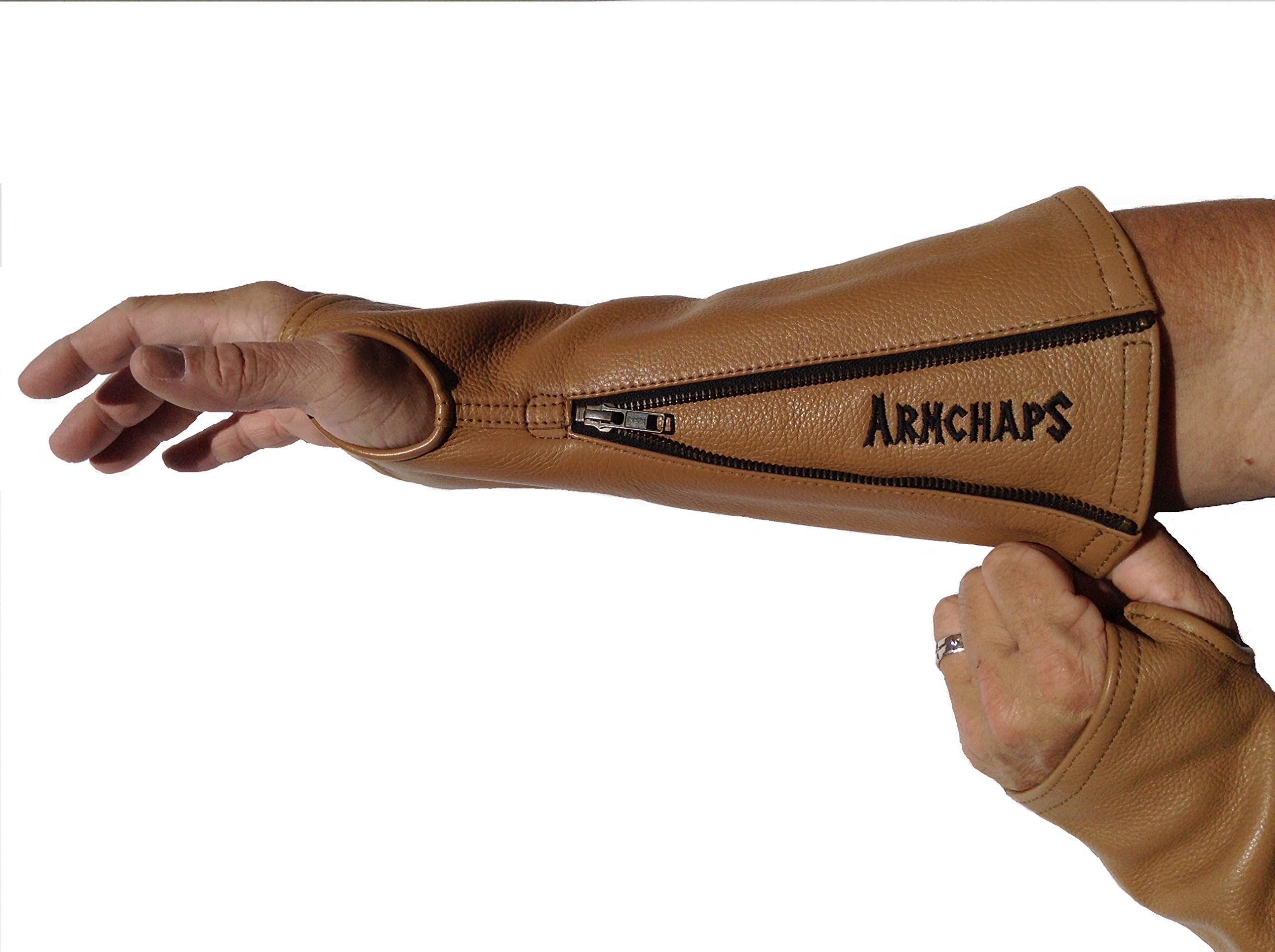 Arm Chaps® Leather Protective Arm Guard Sleeves to Prevent