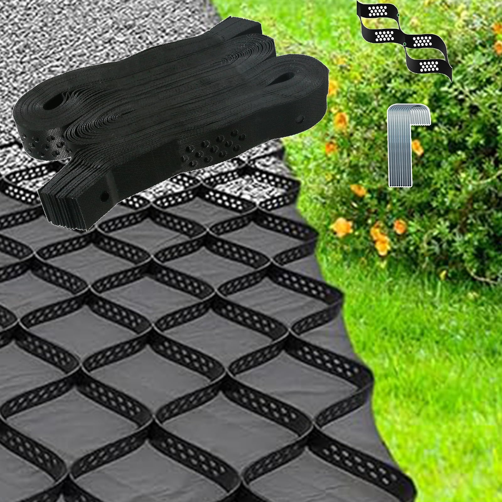 Grille de gravier stabilisatrice pour contrôle de la boue et drainage des parcs