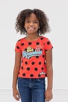 Vista 6 de Miraculous Ladybug Cat Noir Rena Rouge - Paquete de 2 camisetas para niñas pequeñas y grandes