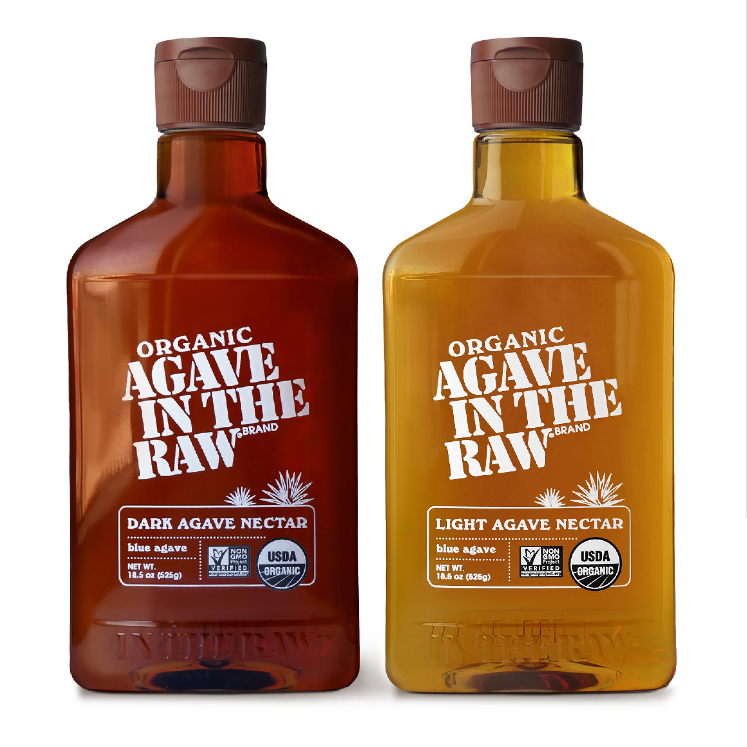 Amazon.com : In the Raw Organic Blue Agave Syrup Bundle  Amber + Light Agave  Nectar, Low-Glycemic Sweetener, Maple Syrup and Honey Alternatives, 18.5 Oz  Ea : Grocery & Gourmet Food