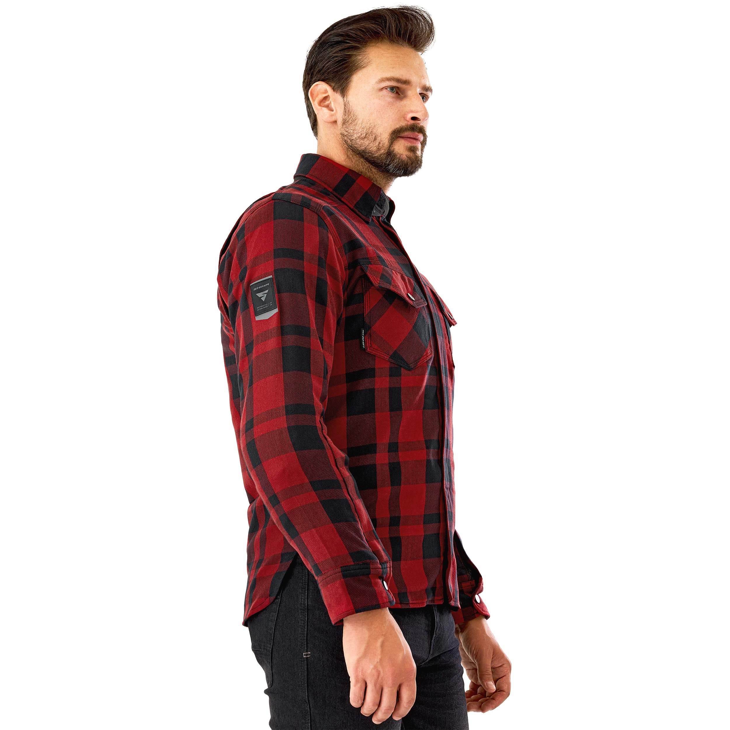 SHIMA RENEGADE 2 Camisa Moto Chaqueta Hombre Algodóncon FiberQL Aramida Protector