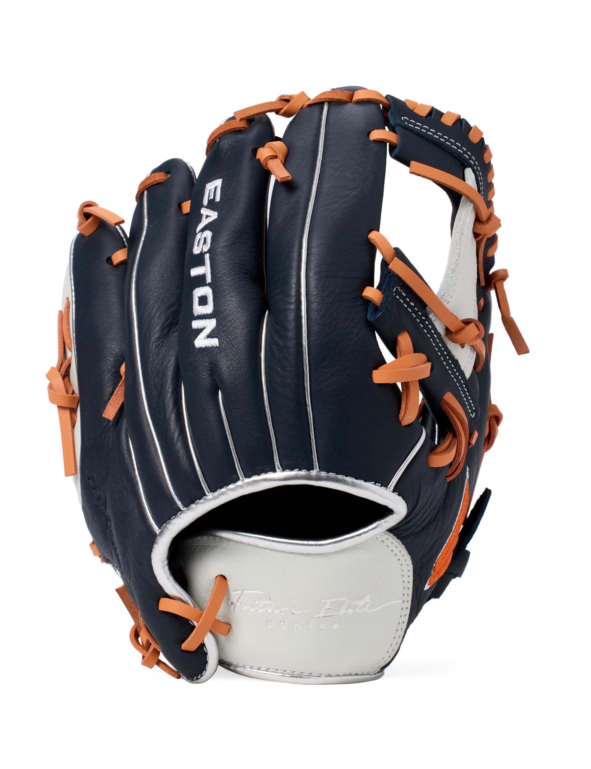 Easton | Future Elite Baseball Glove | I-Web | 11" | Right Hand Throw | Navy/Orange