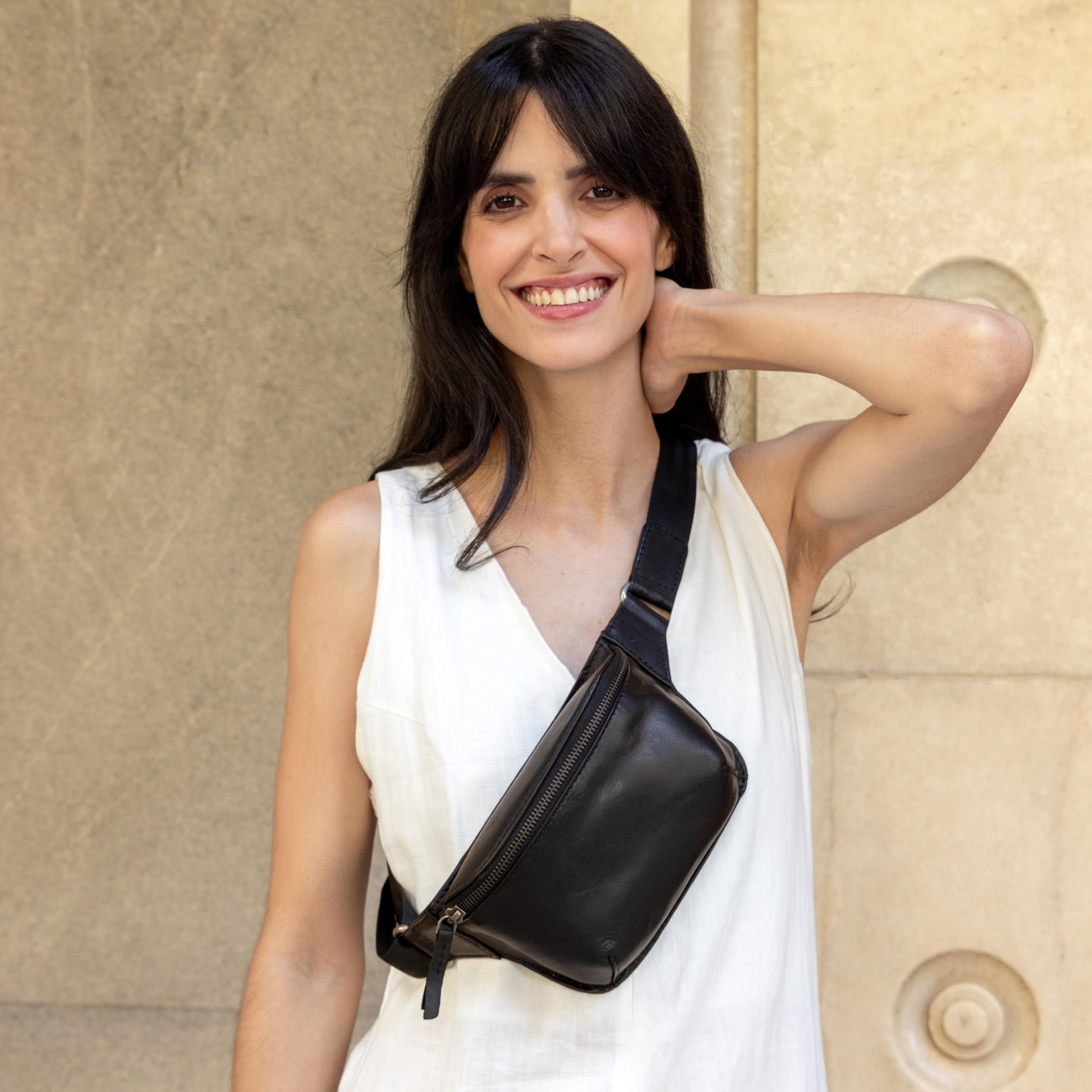 Gusti Norell Riñonera de Piel - Riñonera de Piel, Negro