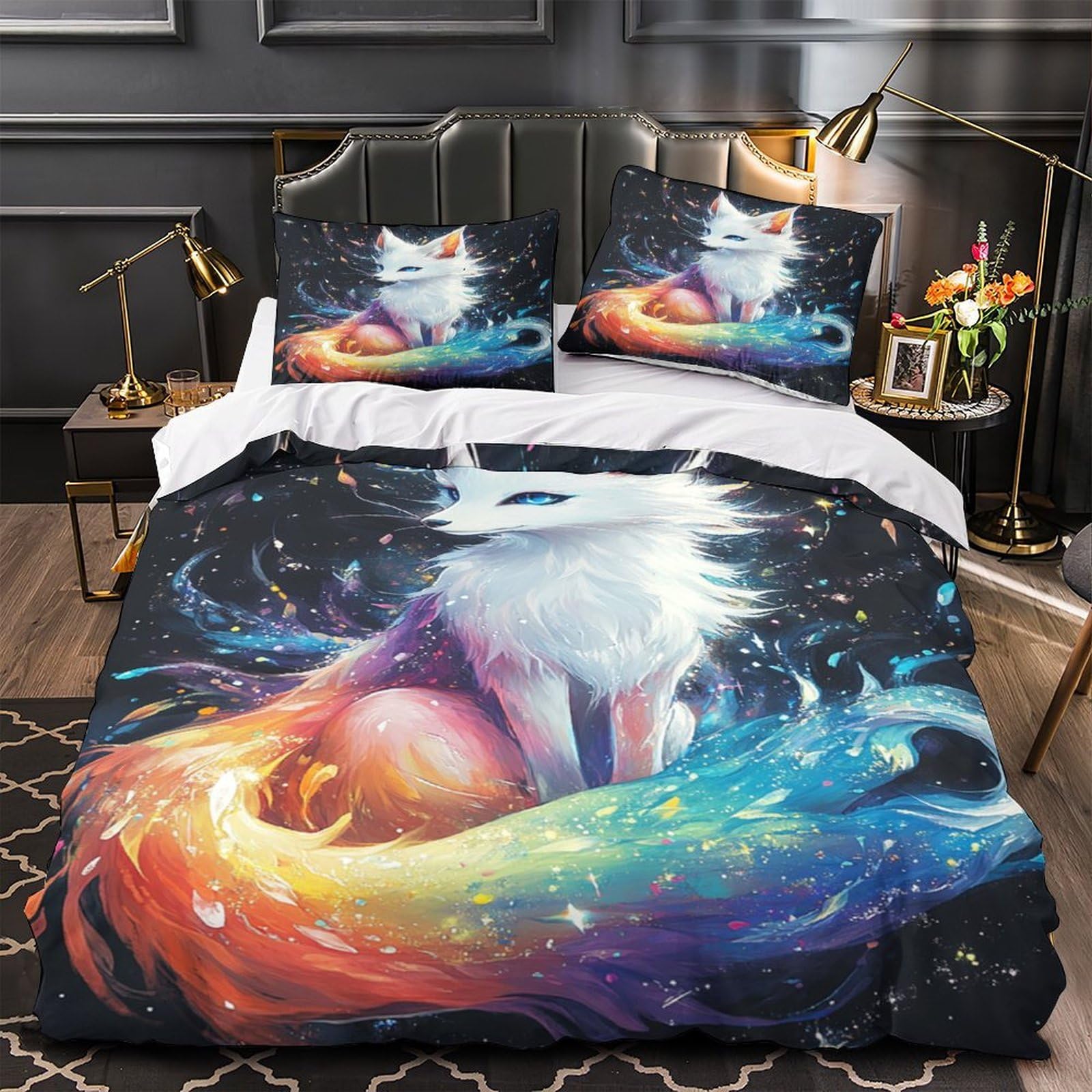 Parure de lit ultra douce imprimée 3D avec finitions premium et textile respirant