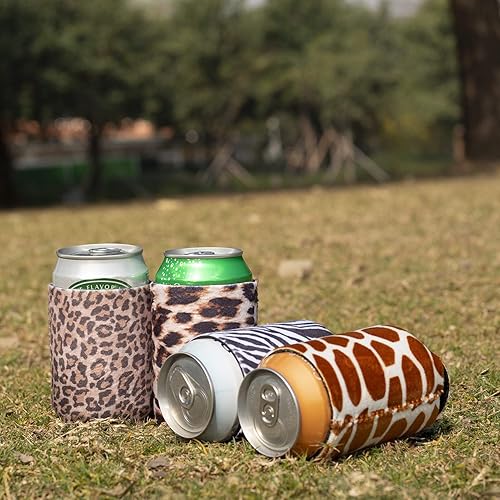 Miniatura 2 de Carol Velvet - Fundas de neopreno para latas de refrescos de cerveza, bebidas frías, cubierta aislada para botellas para barbacoa, soltero, fiesta