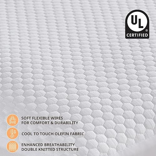 Miniatura 6 de Beautyrest Protector de colchón térmico King  Calentador de cama eléctrico fresco al tacto, 5 niveles de calor, apagado automático, bolsillo