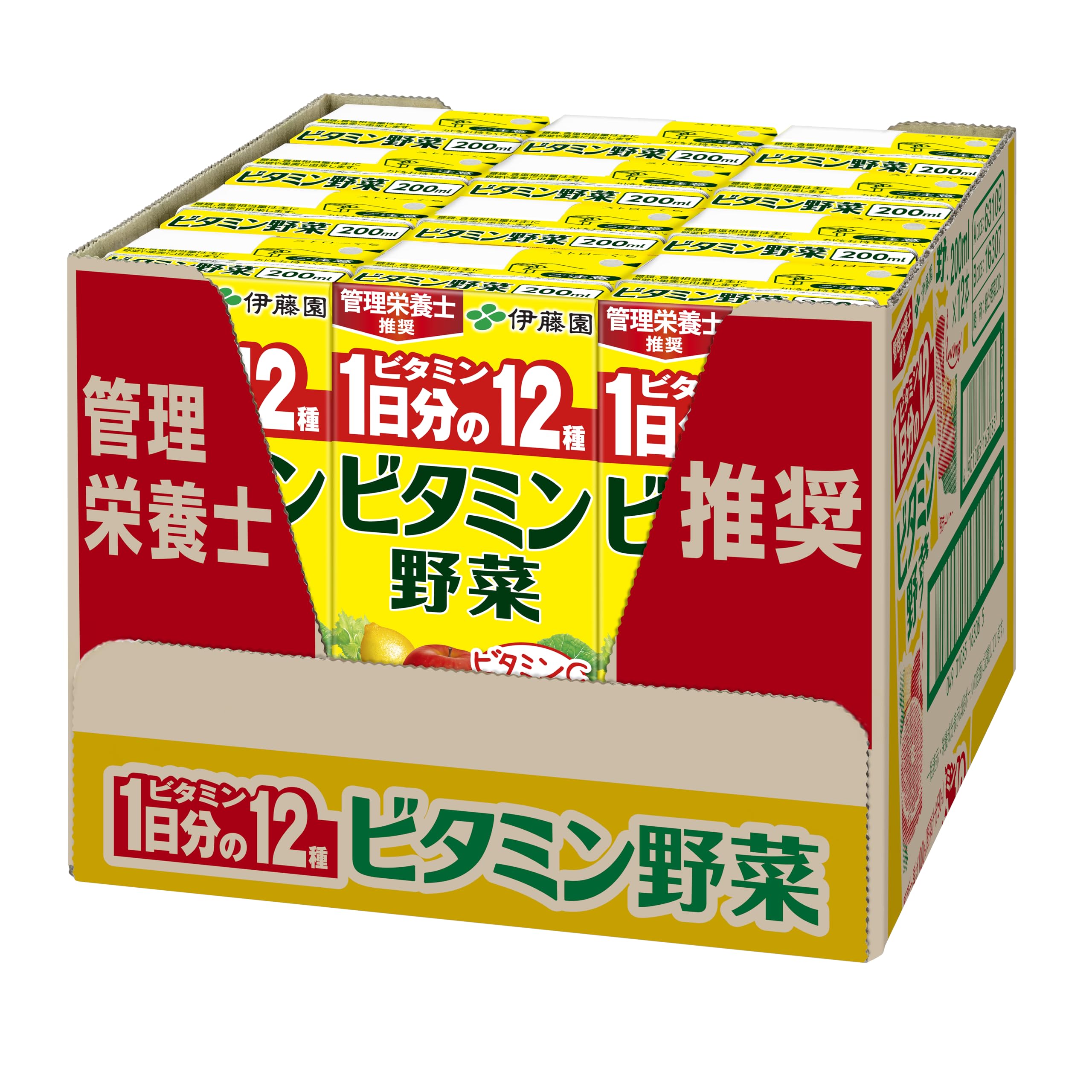 Amazon.co.jp: 伊藤園 ビタミン野菜 紙パック 200ml×12本 : 食品・飲料