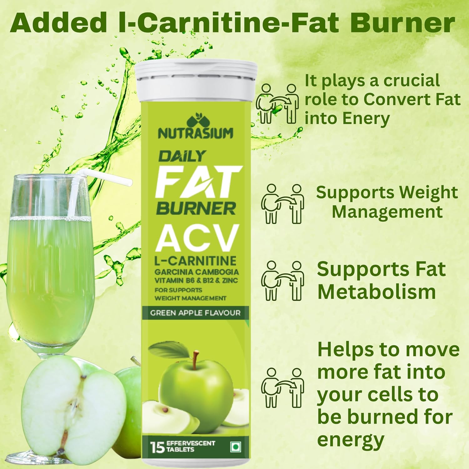 Buy Now Acv Garcinia L-Carnitine For Fat Burnnig, Metabolism Boost |...