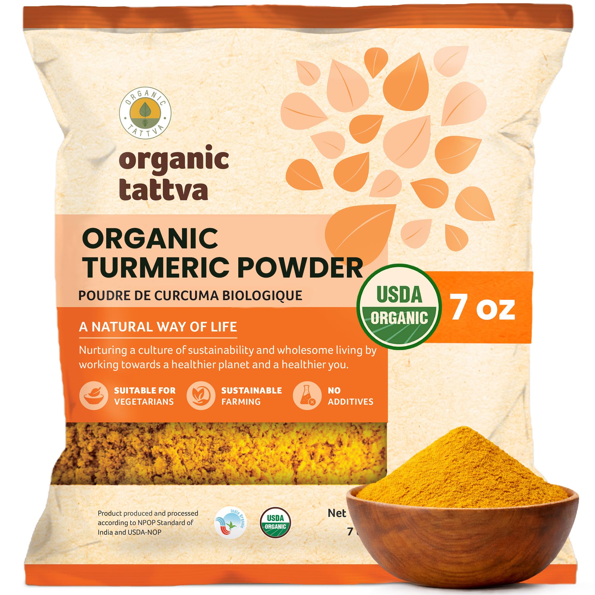 Organic Tattva, Organic Gluten Free Turmeric (Haldi) Powder - 100 Gram | Quality Indian Spice, High Curcumin Content Haldi Powder-picture-26