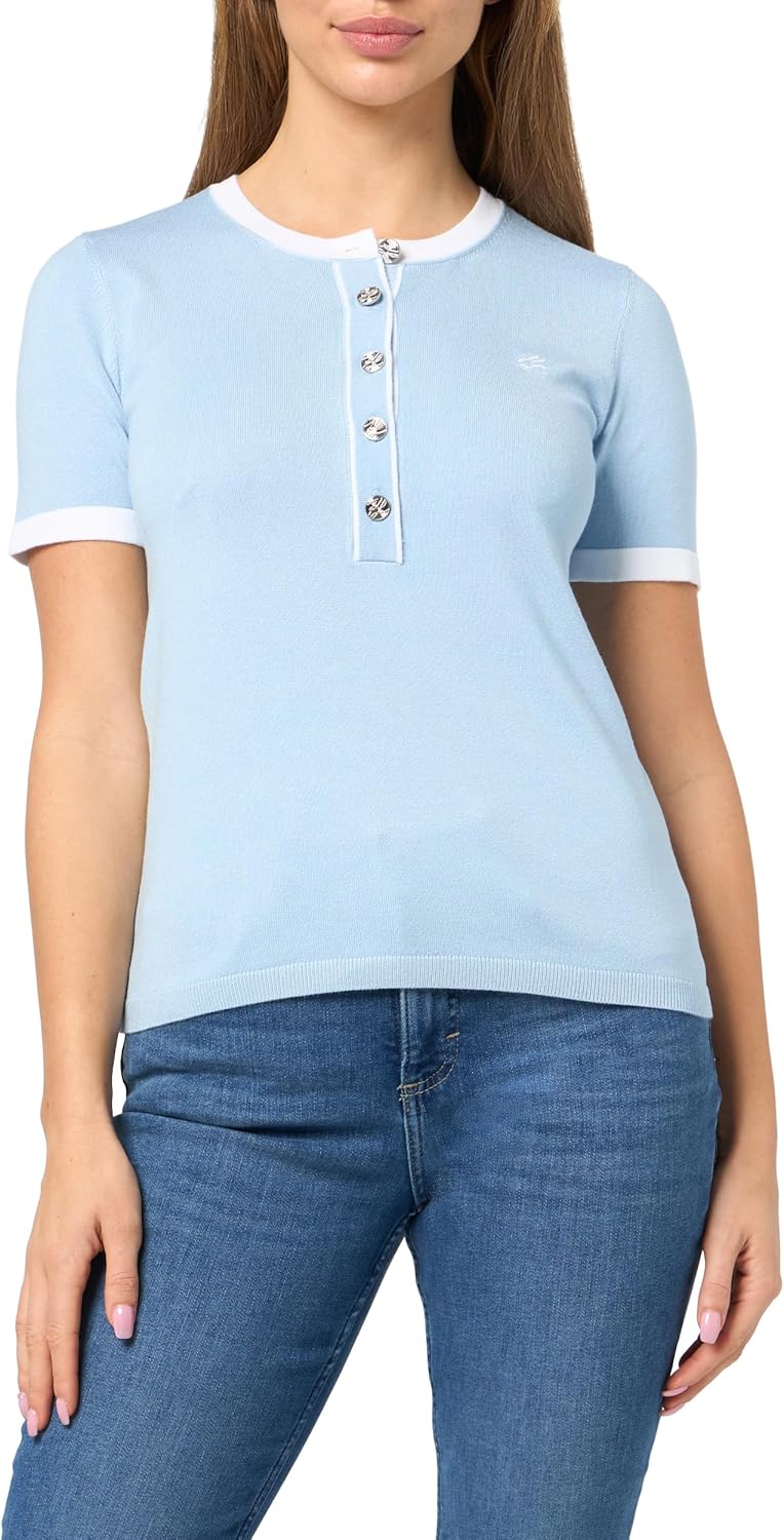 Karl Lagerfeld Women's Embroidery Buttons Fashion Sweater